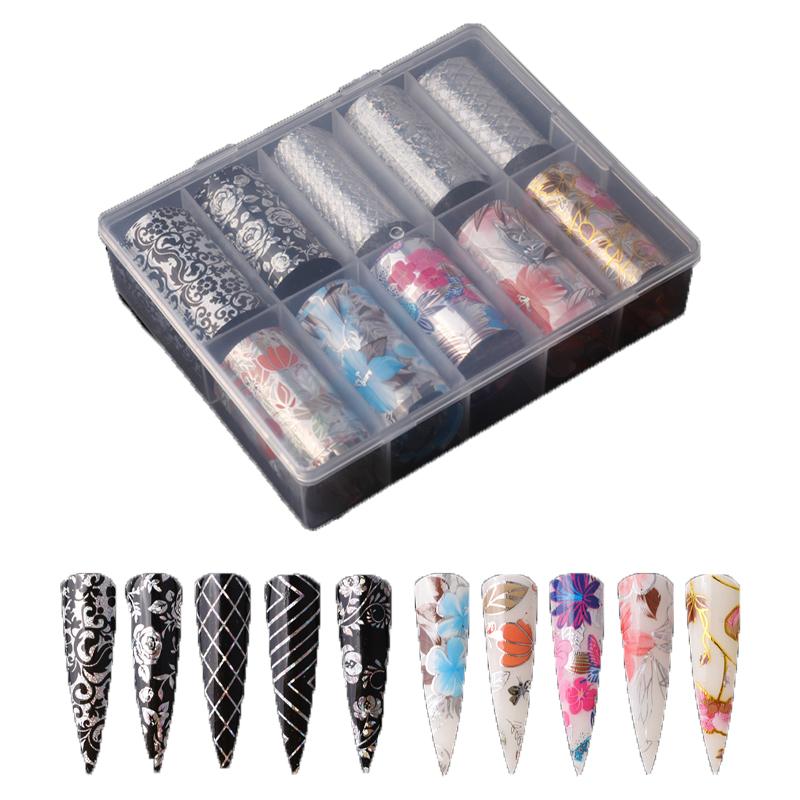 Metallic Flowers #31 - Nail Art Transfer Foils